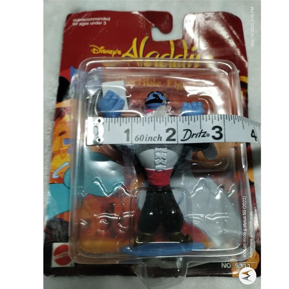 Disney Aladdin Genie Tuxedo‎ Collectible Figure Mattel Vintage 90s New Sealed
